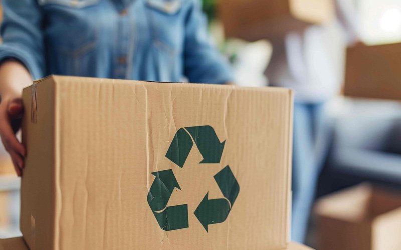 Eco-friendly relocation services in India using recyclable packing materials and fuel-efficient vehicles by professional packers and movers