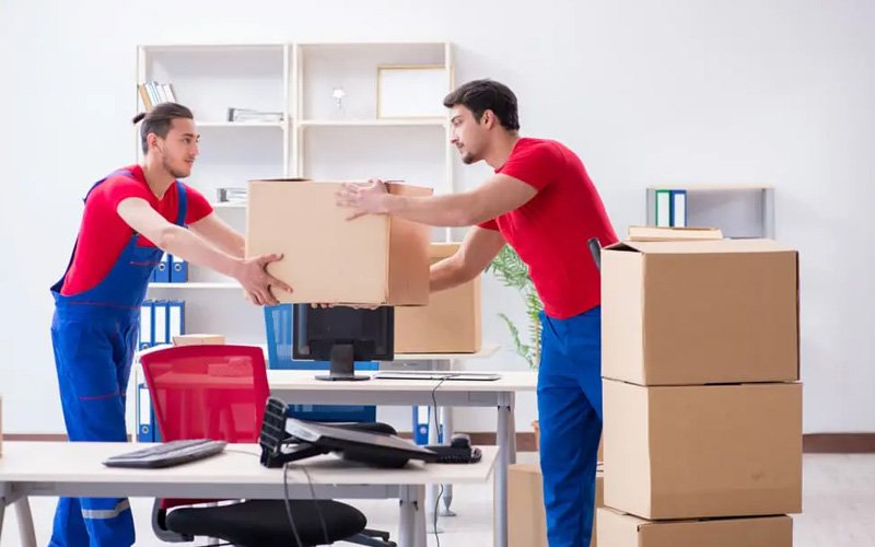 Office relocation services in Gujarat by professional packers and movers handling desks, computers, and office equipment safely